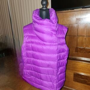 LAUREN RALPH LAUREN PURPLE DOWN PUFFER VEST